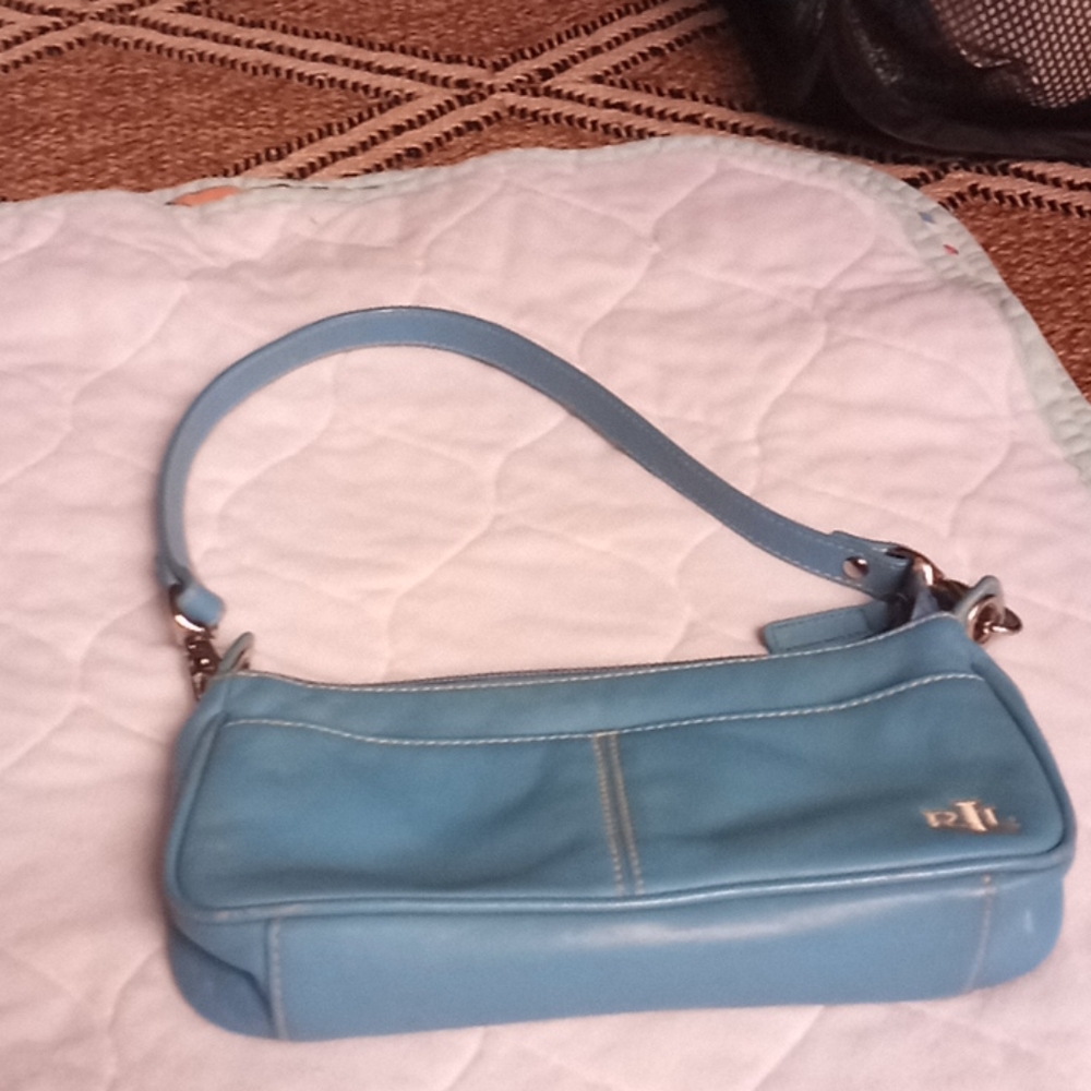 Baby blue Ralph Lauren purse